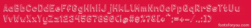 フォントSolidsans3D – 赤い背景にピンクのフォント
