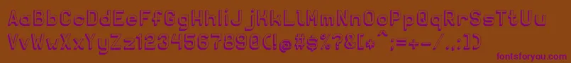 Solidsans3D Font – Purple Fonts on Brown Background