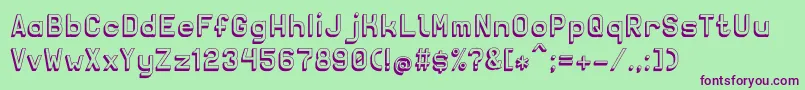 Solidsans3D Font – Purple Fonts on Green Background