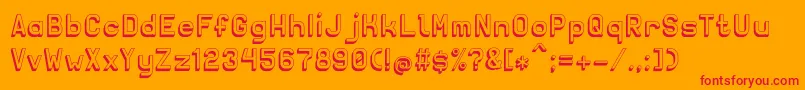 Solidsans3D Font – Red Fonts on Orange Background