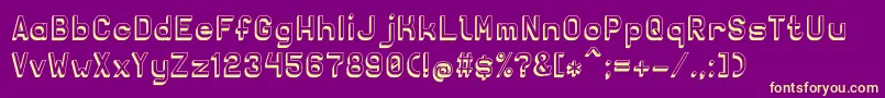 Solidsans3D Font – Yellow Fonts on Purple Background