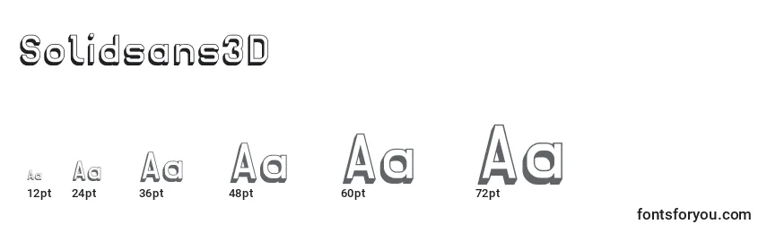 Solidsans3D Font Sizes