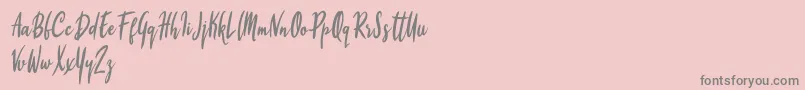 Firyana Beauty Font – Gray Fonts on Pink Background