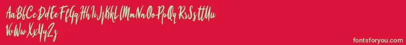 Firyana Beauty Font – Green Fonts on Red Background