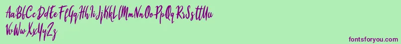More about Firyana Beauty Font Firyana Beauty Font – Purple Fonts on Green Background