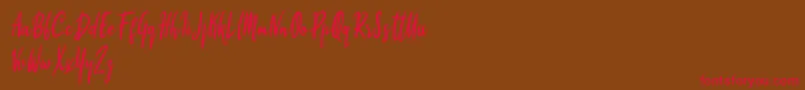 Firyana Beauty Font – Red Fonts on Brown Background