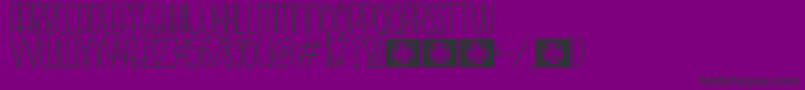FISH  BEAR-fontti – mustat fontit violetilla taustalla