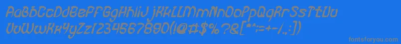 FISH BONE Bold Italic Font – Gray Fonts on Blue Background