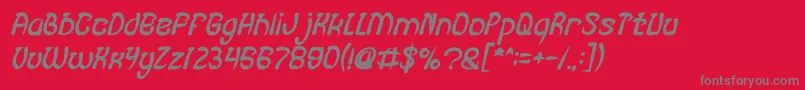 FISH BONE Bold Italic Font – Gray Fonts on Red Background