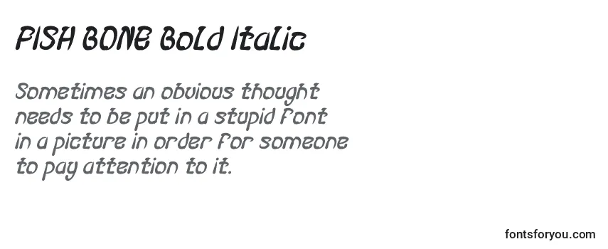 FISH BONE Bold Italic Font