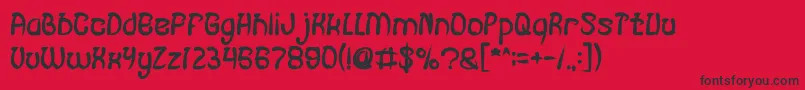 FISH BONE Bold Font – Black Fonts on Red Background