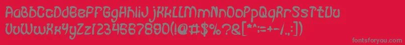 FISH BONE Bold Font – Gray Fonts on Red Background