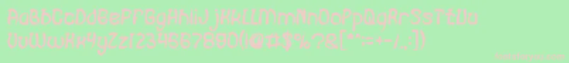 FISH BONE Bold Font – Pink Fonts on Green Background