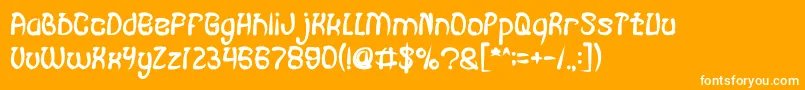FISH BONE Bold Font – White Fonts on Orange Background
