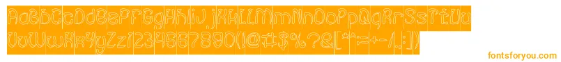 FISH BONE Hollow Inverse-Schriftart – Orangefarbene Schriften