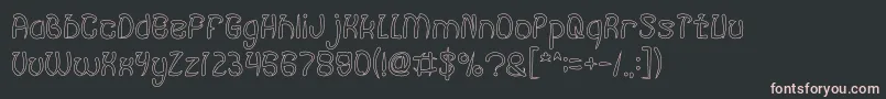 FISH BONE Hollow Font – Pink Fonts on Black Background
