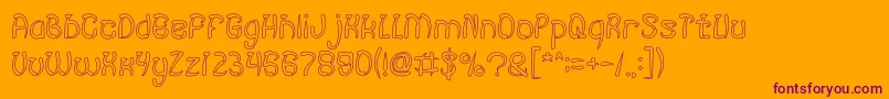 FISH BONE Hollow Font – Purple Fonts on Orange Background