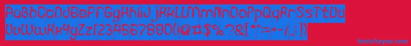 FISH BONE Inverse Font – Blue Fonts on Red Background