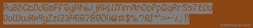 FISH BONE Inverse-Schriftart – Graue Schriften auf braunem Hintergrund