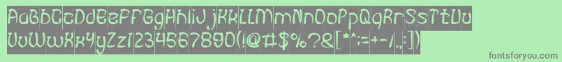 FISH BONE Inverse-Schriftart – Graue Schriften auf grünem Hintergrund