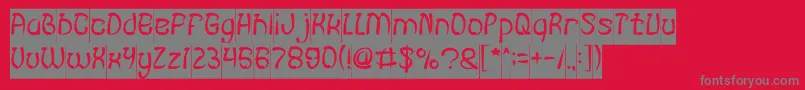 FISH BONE Inverse Font – Gray Fonts on Red Background