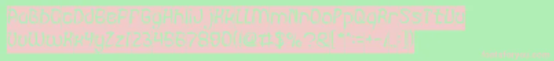 FISH BONE Inverse Font – Pink Fonts on Green Background