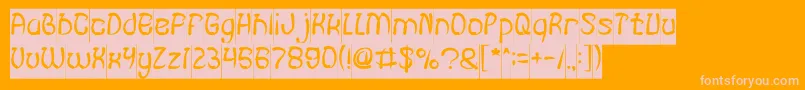 FISH BONE Inverse Font – Pink Fonts on Orange Background