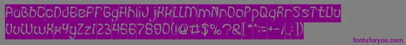 FISH BONE Inverse Font – Purple Fonts on Gray Background