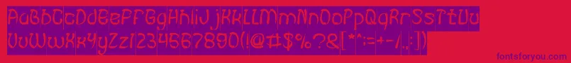 FISH BONE Inverse Font – Purple Fonts on Red Background