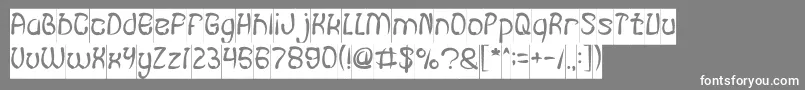 フォントFISH BONE Inverse – 灰色の背景に白い文字