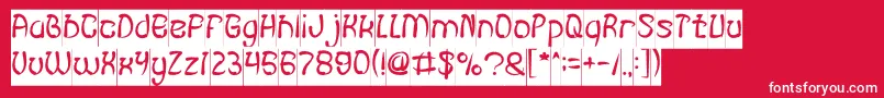 FISH BONE Inverse Font – White Fonts on Red Background