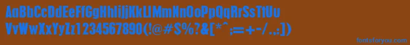 Dsholzschrift Font – Blue Fonts on Brown Background