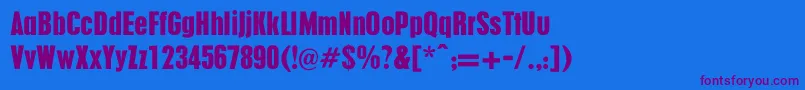 Dsholzschrift Font – Purple Fonts on Blue Background