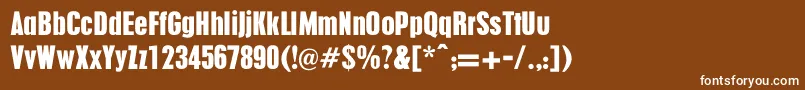 Шрифт Dsholzschrift – белые шрифты на коричневом фоне
