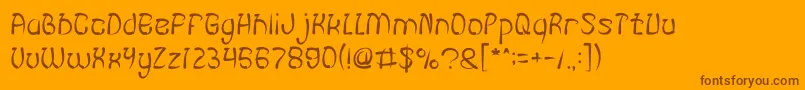 FISH BONE Light Font – Brown Fonts on Orange Background