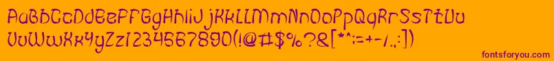 FISH BONE Light Font – Purple Fonts on Orange Background