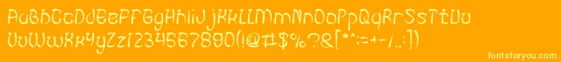 FISH BONE Light Font – Yellow Fonts on Orange Background