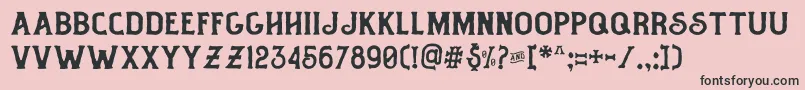 Fisherman Regular Font – Black Fonts on Pink Background