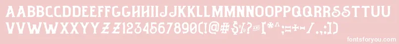 Fisherman Regular Font – White Fonts on Pink Background