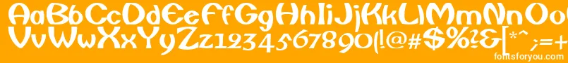 フォントFISHERMAN – オレンジの背景に白い文字