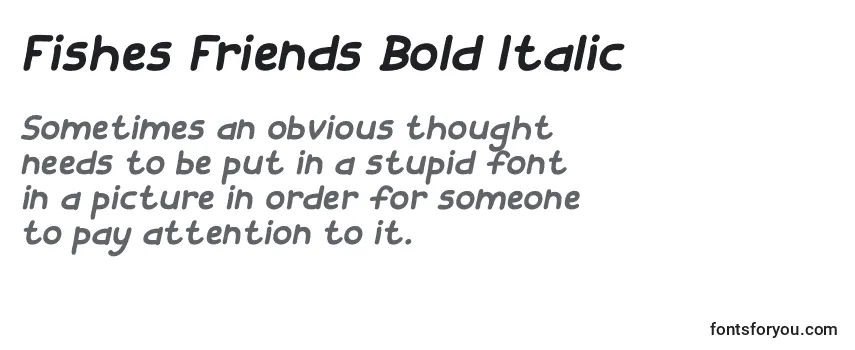 Fishes Friends Bold Italic Font