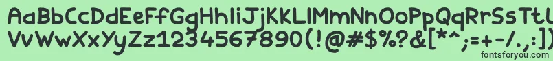 Fishes Friends Bold Font – Black Fonts on Green Background