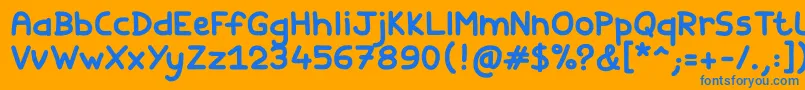 More about Fishes Friends Bold Font Fishes Friends Bold Font – Blue Fonts on Orange Background