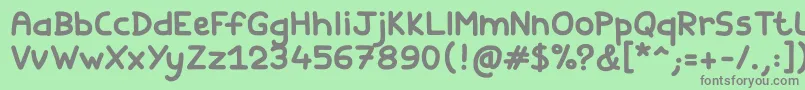 Fishes Friends Bold Font – Gray Fonts on Green Background