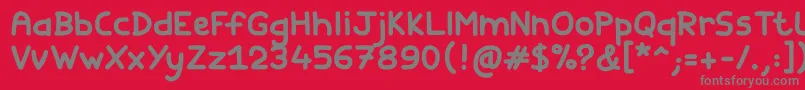 Fishes Friends Bold Font – Gray Fonts on Red Background