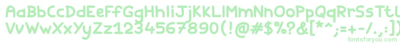 Fishes Friends Bold Font – Green Fonts on White Background