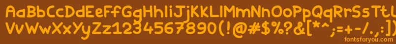 Шрифт Fishes Friends Bold – оранжевые шрифты на коричневом фоне
