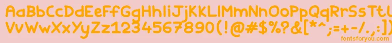 More about Fishes Friends Bold Font Fishes Friends Bold Font – Orange Fonts on Pink Background
