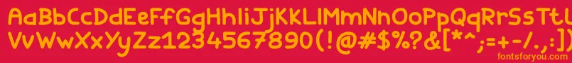 Fishes Friends Bold Font – Orange Fonts on Red Background