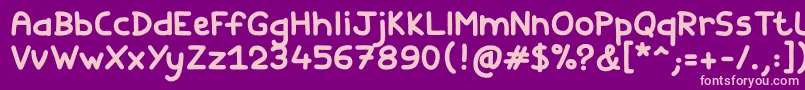 Fishes Friends Bold Font – Pink Fonts on Purple Background